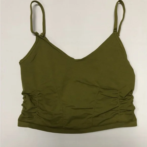 NWOUT FREE PEOPLE Good Karma Ruched Crop Top - Picture 2 of 3